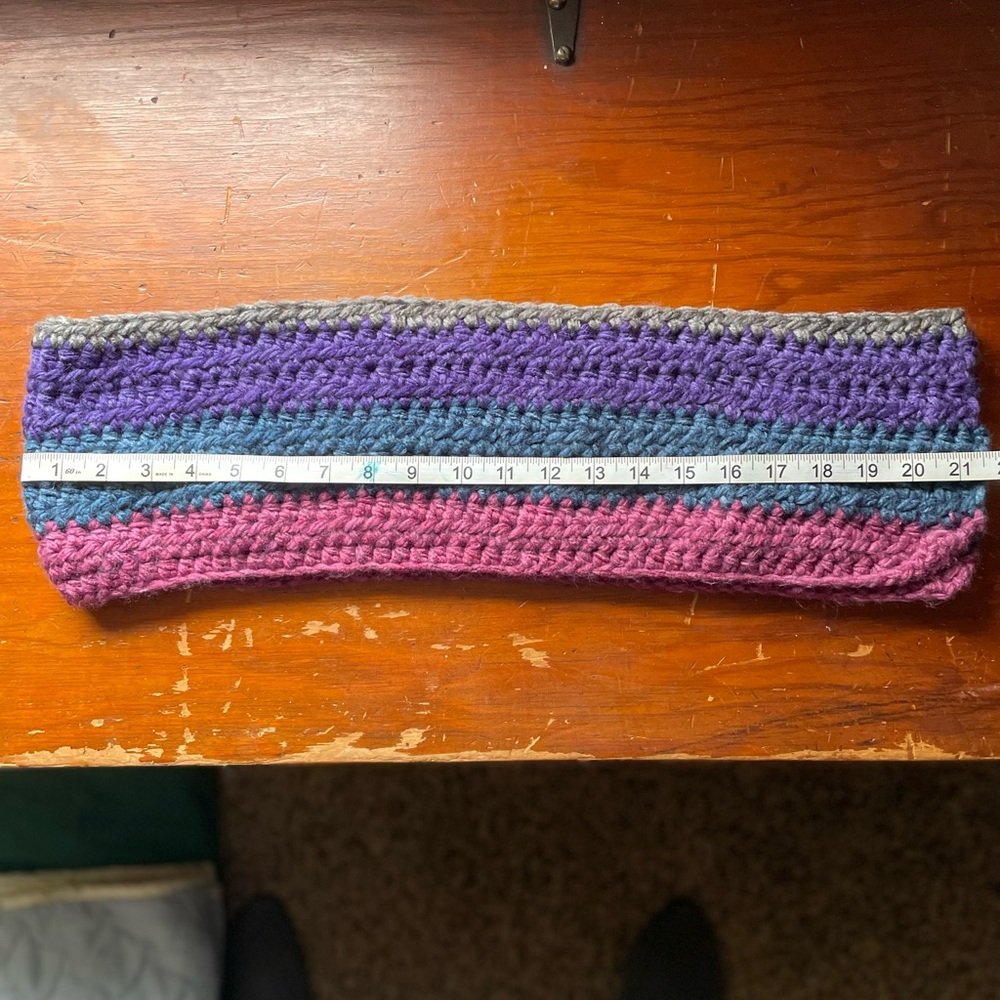 Multicolor Crochet Infinity Scarf - Picture 3 of 3